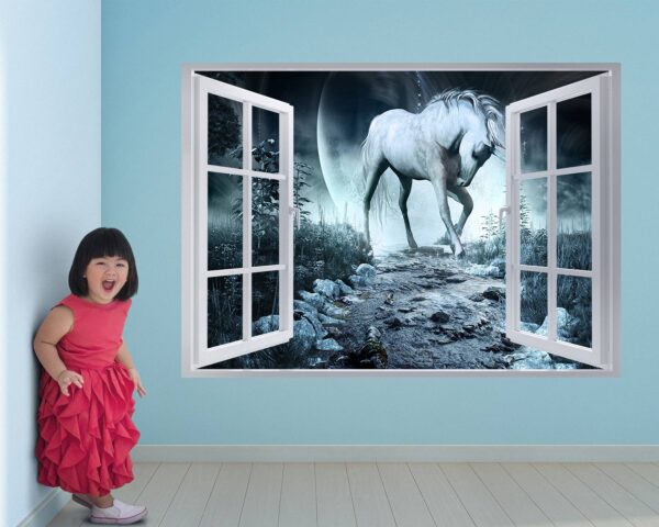 Unicorn Wall Art - Nursery Wall Décor, Kids Room Décor, Self Adhesive Wall Sticker, Wall Décor Art, Nursery Wall Art