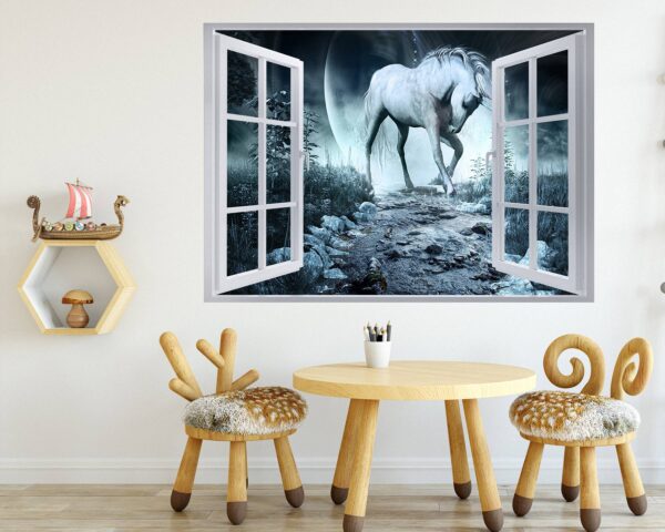 Unicorn Wall Art - Nursery Wall Décor, Kids Room Décor, Self Adhesive Wall Sticker, Wall Décor Art, Nursery Wall Art