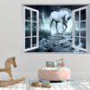 Unicorn Wall Art - Nursery Wall Décor, Kids Room Décor, Self Adhesive Wall Sticker, Wall Décor Art, Nursery Wall Art