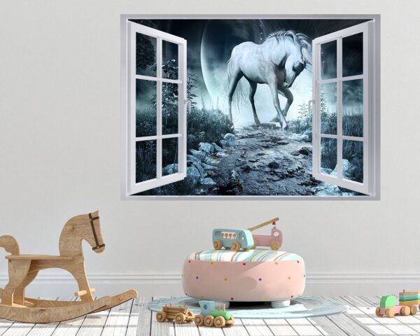 Unicorn Wall Art - Nursery Wall Décor, Kids Room Décor, Self Adhesive Wall Sticker, Wall Décor Art, Nursery Wall Art