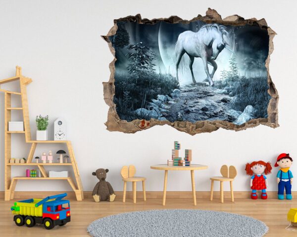 Unicorn Wall Art - Nursery Wall Décor, Kids Room Décor, Self Adhesive Wall Sticker, Wall Décor Art, Nursery Wall Art