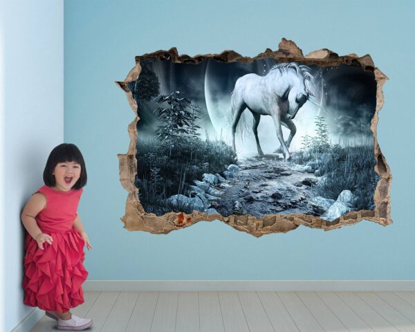 Unicorn Wall Art - Nursery Wall Décor, Kids Room Décor, Self Adhesive Wall Sticker, Wall Décor Art, Nursery Wall Art