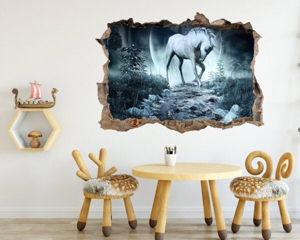 Unicorn Wall Art - Nursery Wall Décor, Kids Room Décor, Self Adhesive Wall Sticker, Wall Décor Art, Nursery Wall Art