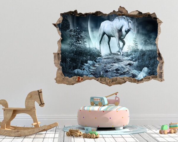 Unicorn Wall Art - Nursery Wall Décor, Kids Room Décor, Self Adhesive Wall Sticker, Wall Décor Art, Nursery Wall Art