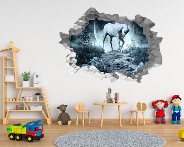 Unicorn Wall Art - Nursery Wall Décor, Kids Room Décor, Self Adhesive Wall Sticker, Wall Décor Art, Nursery Wall Art