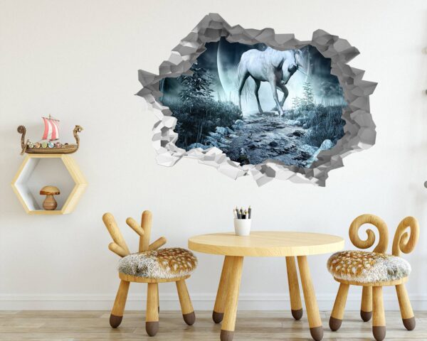 Unicorn Wall Art - Nursery Wall Décor, Kids Room Décor, Self Adhesive Wall Sticker, Wall Décor Art, Nursery Wall Art