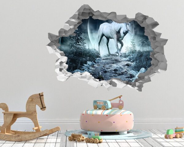 Unicorn Wall Art - Nursery Wall Décor, Kids Room Décor, Self Adhesive Wall Sticker, Wall Décor Art, Nursery Wall Art