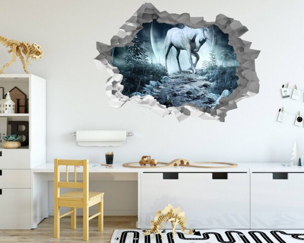 Unicorn Wall Art - Nursery Wall Décor, Kids Room Décor, Self Adhesive Wall Sticker, Wall Décor Art, Nursery Wall Art