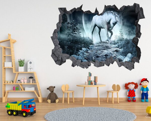 Unicorn Wall Art - Nursery Wall Décor, Kids Room Décor, Self Adhesive Wall Sticker, Wall Décor Art, Nursery Wall Art