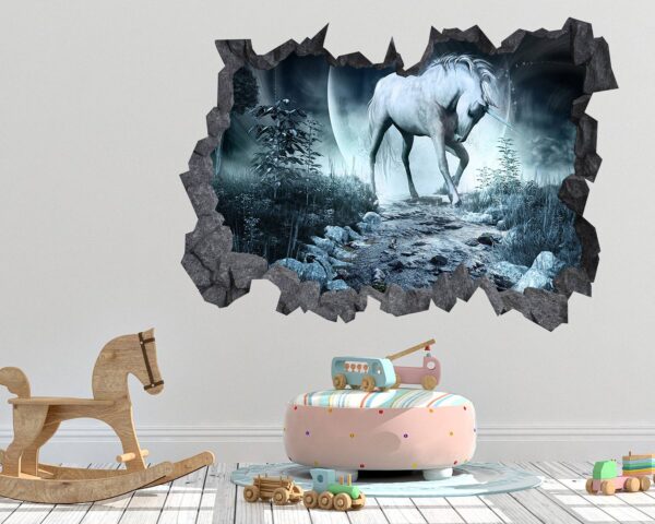 Unicorn Wall Art - Nursery Wall Décor, Kids Room Décor, Self Adhesive Wall Sticker, Wall Décor Art, Nursery Wall Art