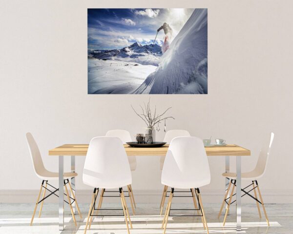 Skiing Wall Sticker - Sport Wall Decor, Bedroom Wall Decor, Vinyl Sticker, Living Room Wall Sticke, Trendy Wall Décor, Wall Art Sport