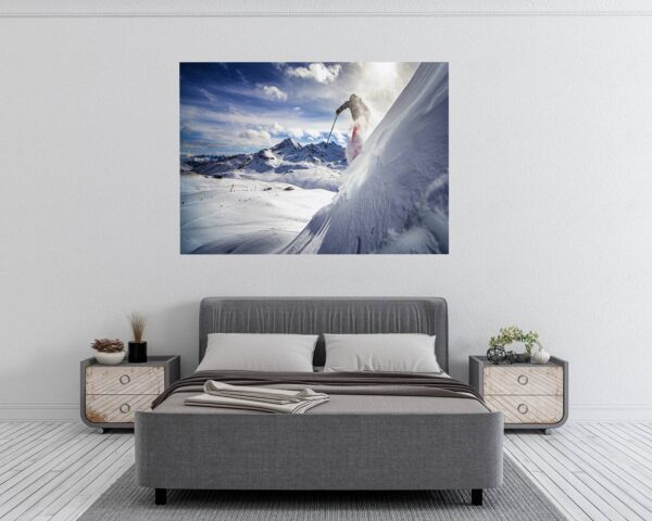 Skiing Wall Sticker - Sport Wall Decor, Bedroom Wall Decor, Vinyl Sticker, Living Room Wall Sticke, Trendy Wall Décor, Wall Art Sport