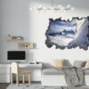 Skiing Wall Sticker - Sport Wall Decor, Bedroom Wall Decor, Vinyl Sticker, Living Room Wall Sticke, Trendy Wall Décor, Wall Art Sport