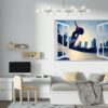 Skateboard Wall Mural - Peel and Stick Wall Decal, Vinyl Wall Sticker, Skateboard Wall Art, Wall Decor Home, Bedroom Wall Sticker, Removable Wall Sticker , Easy to Apply