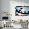 Skateboard Wall Mural - Peel and Stick Wall Decal, Vinyl Wall Sticker, Skateboard Wall Art, Wall Decor Home, Bedroom Wall Sticker, Removable Wall Sticker , Easy to Apply