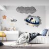 Skateboard Wall Mural - Peel and Stick Wall Decal, Vinyl Wall Sticker, Skateboard Wall Art, Wall Decor Home, Bedroom Wall Sticker, Removable Wall Sticker , Easy to Apply