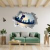 Skateboard Wall Mural - Peel and Stick Wall Decal, Vinyl Wall Sticker, Skateboard Wall Art, Wall Decor Home, Bedroom Wall Sticker, Removable Wall Sticker , Easy to Apply