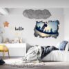 Skateboard Wall Mural - Peel and Stick Wall Decal, Vinyl Wall Sticker, Skateboard Wall Art, Wall Decor Home, Bedroom Wall Sticker, Removable Wall Sticker , Easy to Apply