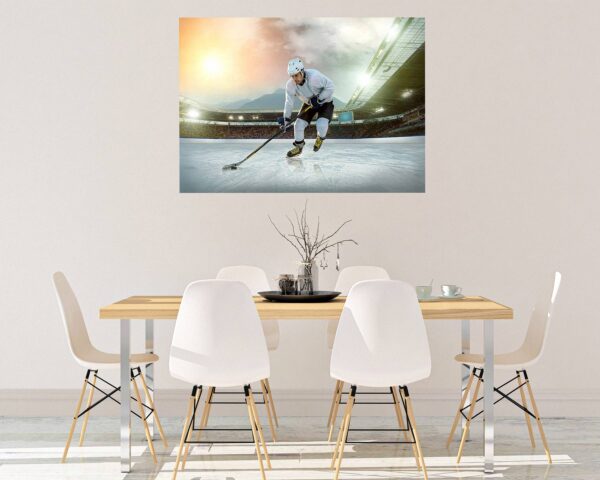 Hockey Wall Art - Sport Theme Wall Decor, Living Room Wall Art, Wall Decal Sports, Digital print, Removable Wall Stickerv