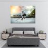 Hockey Wall Art - Sport Theme Wall Decor, Living Room Wall Art, Wall Decal Sports, Digital print, Removable Wall Sticker