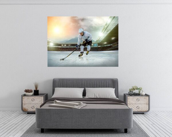 Hockey Wall Art - Sport Theme Wall Decor, Living Room Wall Art, Wall Decal Sports, Digital print, Removable Wall Sticker