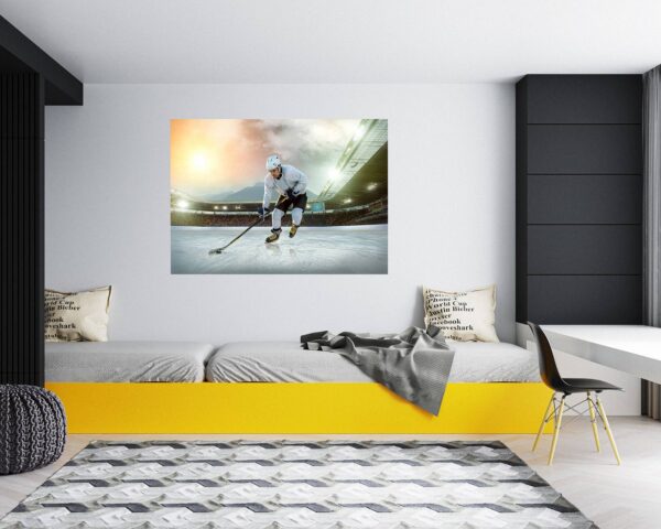 Hockey Wall Art - Sport Theme Wall Decor, Living Room Wall Art, Wall Decal Sports, Digital print, Removable Wall Sticker