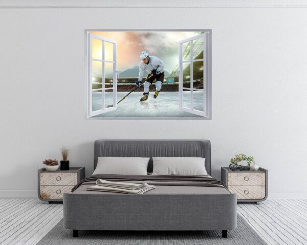 Hockey Wall Art - Sport Theme Wall Decor, Living Room Wall Art, Wall Decal Sports, Digital print, Removable Wall Sticker