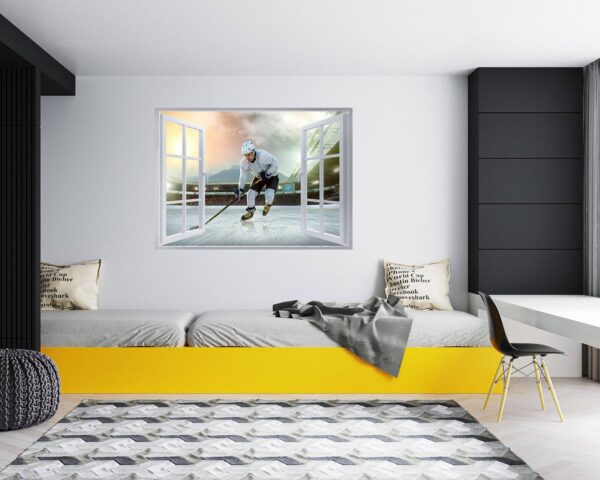 Hockey Wall Art - Sport Theme Wall Decor, Living Room Wall Art, Wall Decal Sports, Digital print, Removable Wall Sticker