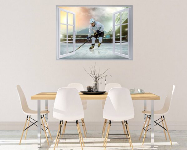 Hockey Wall Art - Sport Theme Wall Decor, Living Room Wall Art, Wall Decal Sports, Digital print, Removable Wall Sticker