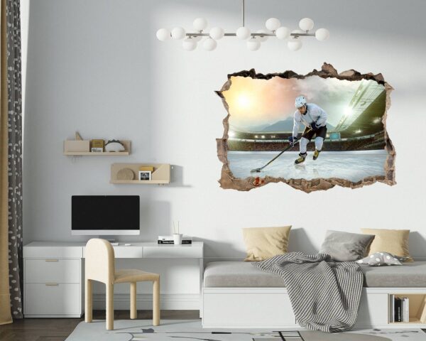 Hockey Wall Art - Sport Theme Wall Decor, Living Room Wall Art, Wall Decal Sports, Digital print, Removable Wall Sticker