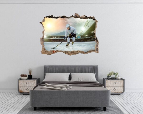 Hockey Wall Art - Sport Theme Wall Decor, Living Room Wall Art, Wall Decal Sports, Digital print, Removable Wall Sticker