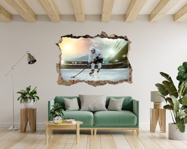 Hockey Wall Art - Sport Theme Wall Decor, Living Room Wall Art, Wall Decal Sports, Digital print, Removable Wall Sticker