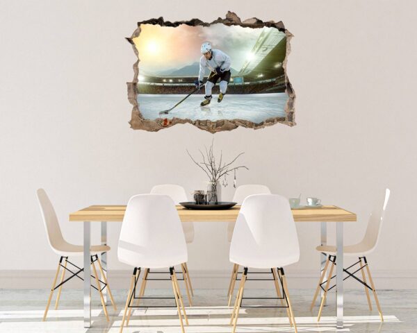 Hockey Wall Art - Sport Theme Wall Decor, Living Room Wall Art, Wall Decal Sports, Digital print, Removable Wall Sticker