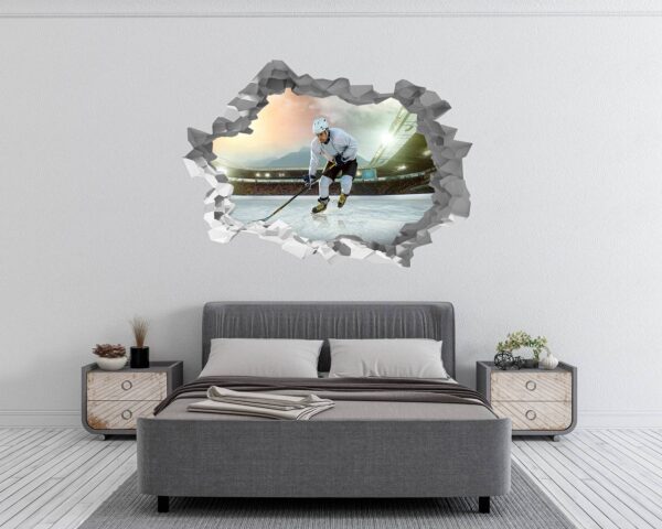 Hockey Wall Art - Sport Theme Wall Decor, Living Room Wall Art, Wall Decal Sports, Digital print, Removable Wall Sticker