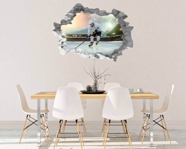 Hockey Wall Art - Sport Theme Wall Decor, Living Room Wall Art, Wall Decal Sports, Digital print, Removable Wall Sticker