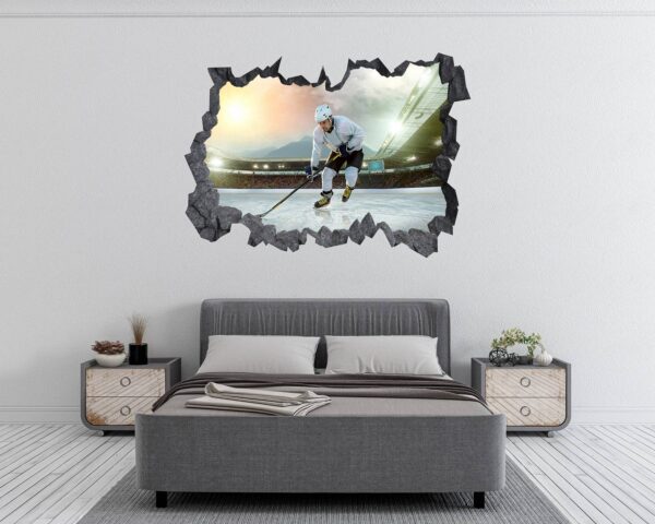 Hockey Wall Art - Sport Theme Wall Decor, Living Room Wall Art, Wall Decal Sports, Digital print, Removable Wall Sticker