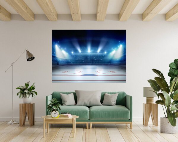 Hockey Wall Art - Sport Theme Wall Decor, Living Room Wall Art, Wall Decal Sports, Digital print, Removable Wall Sticker