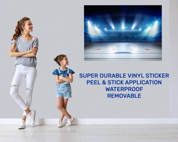 Hockey Wall Art - Sport Theme Wall Decor, Living Room Wall Art, Wall Decal Sports, Digital print, Removable Wall Sticker