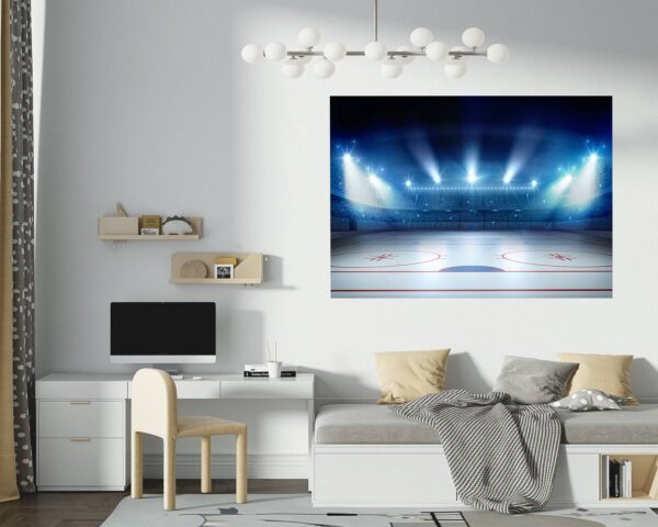 Hockey Wall Art - Sport Theme Wall Decor, Living Room Wall Art, Wall Decal Sports, Digital print, Removable Wall Sticker