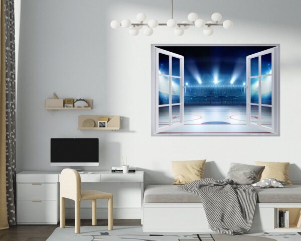 Hockey Wall Art - Sport Theme Wall Decor, Living Room Wall Art, Wall Decal Sports, Digital print, Removable Wall Sticker