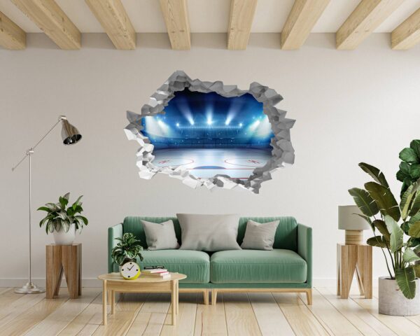 Hockey Wall Art - Sport Theme Wall Decor, Living Room Wall Art, Wall Decal Sports, Digital print, Removable Wall Sticker