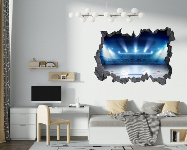 Hockey Wall Art - Sport Theme Wall Decor, Living Room Wall Art, Wall Decal Sports, Digital print, Removable Wall Sticker