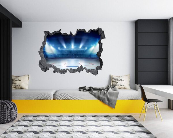 Hockey Wall Art - Sport Theme Wall Decor, Living Room Wall Art, Wall Decal Sports, Digital print, Removable Wall Sticker