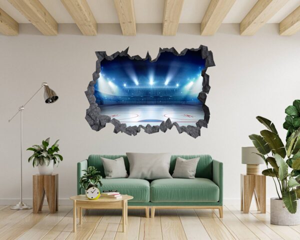 Hockey Wall Art - Sport Theme Wall Decor, Living Room Wall Art, Wall Decal Sports, Digital print, Removable Wall Sticker