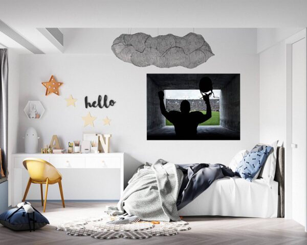 Hockey Wall Décor - Wall Decal Sport, Bedroom Wall Art, Peel and Stick, Sport Wall Decor, Vinyl Decal, Wall Decoration