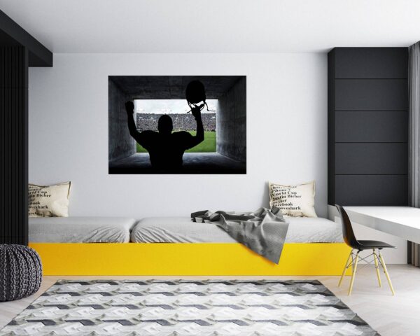 Hockey Wall Décor - Wall Decal Sport, Bedroom Wall Art, Peel and Stick, Sport Wall Decor, Vinyl Decal, Wall Decoration