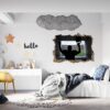 Hockey Wall Décor - Wall Decal Sport, Bedroom Wall Art, Peel and Stick, Sport Wall Decor, Vinyl Decal, Wall Decoration