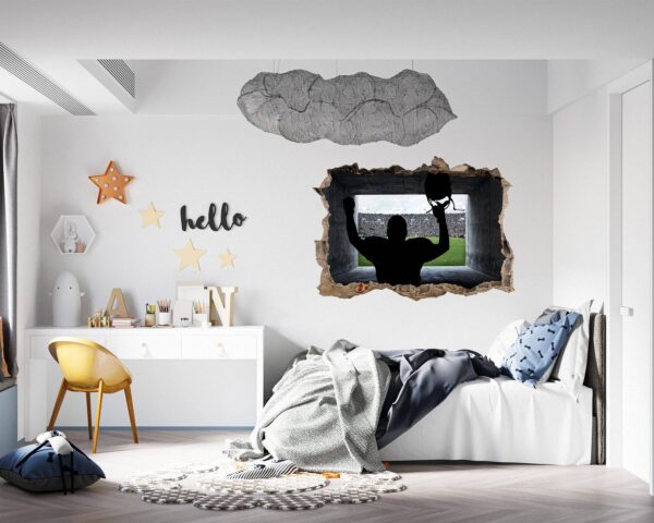 Hockey Wall Décor - Wall Decal Sport, Bedroom Wall Art, Peel and Stick, Sport Wall Decor, Vinyl Decal, Wall Decoration