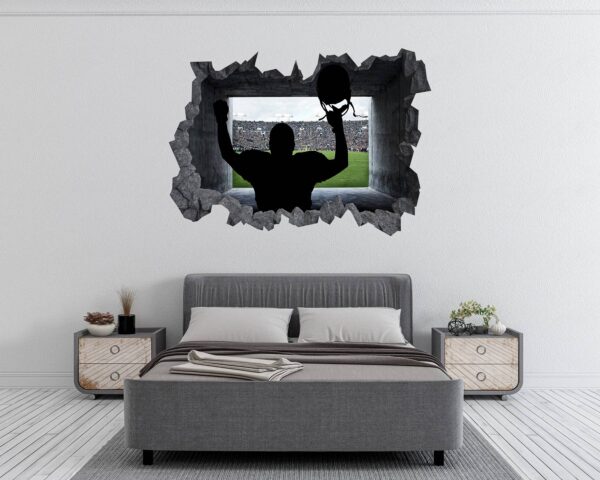 Hockey Wall Décor - Wall Decal Sport, Bedroom Wall Art, Peel and Stick, Sport Wall Decor, Vinyl Decal, Wall Decoration