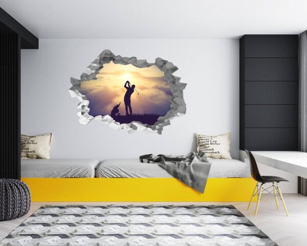 Gold Wall Decal - Sport Wall Sticker, Bedroom Wall Sticker, Wall Art Sport, Printable Wall Art, Removable Wall Sticker